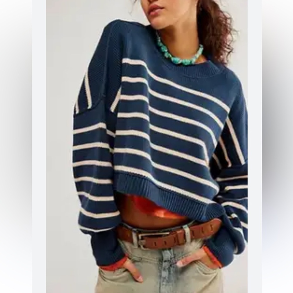 Free people Easy Street pullover (navy)